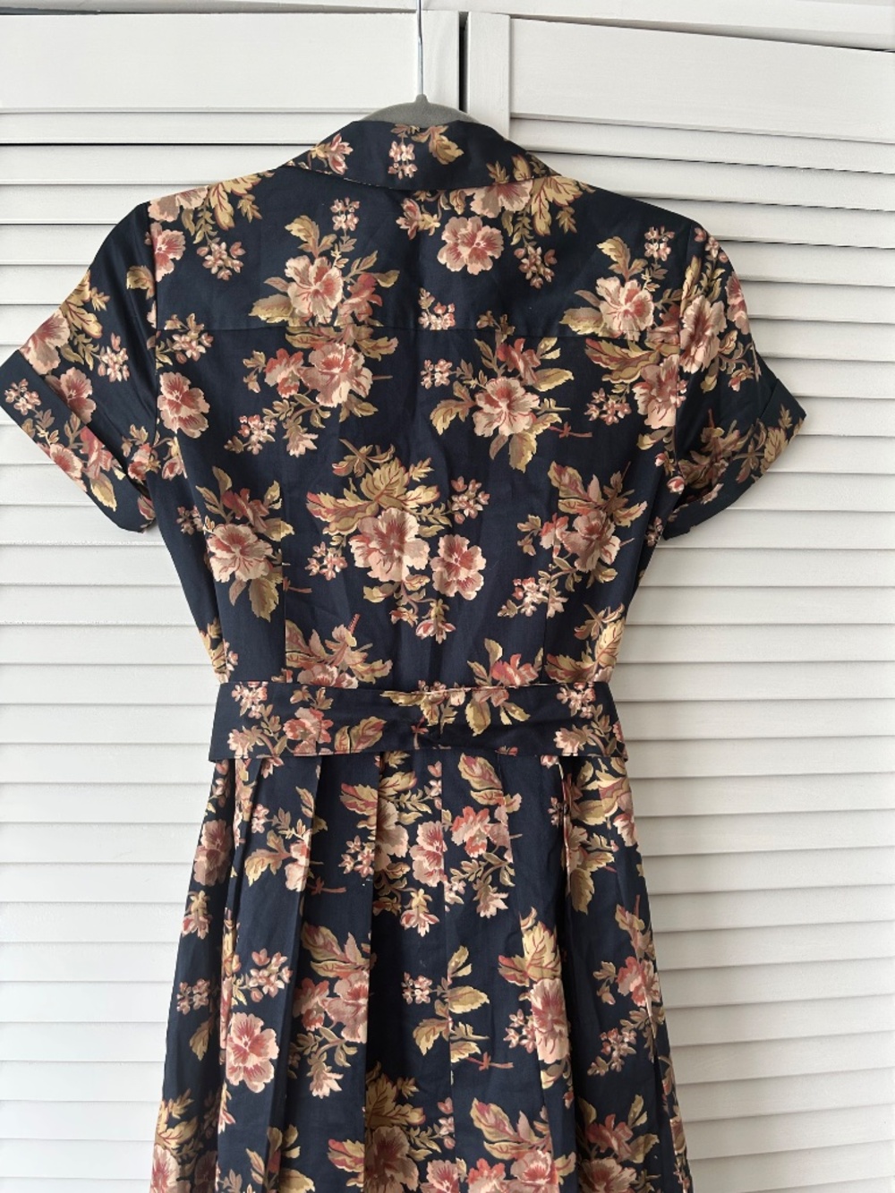 Brooks Brothers Pleated Floral Short Sleeves Dress Size 0 - Picture 8 of 10